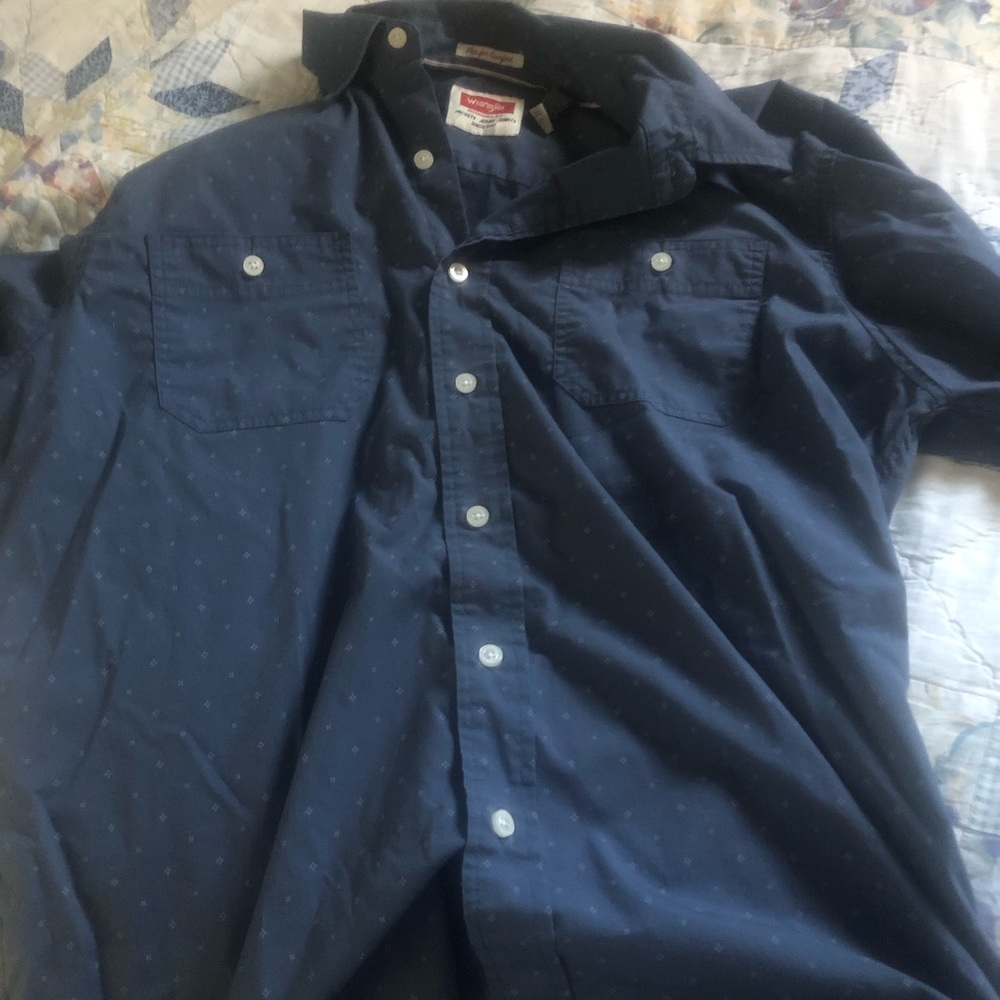 Wrangler long-sleeve blue shirt